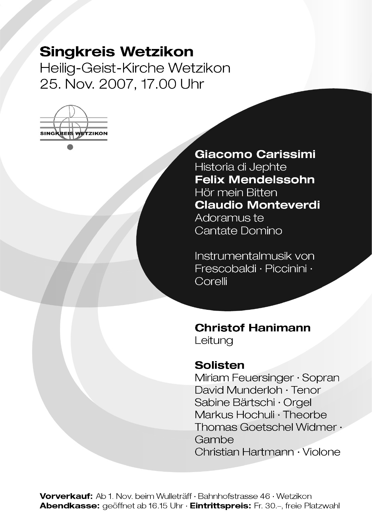 2007 Carissimi, Mendelssohn, Monteverdi